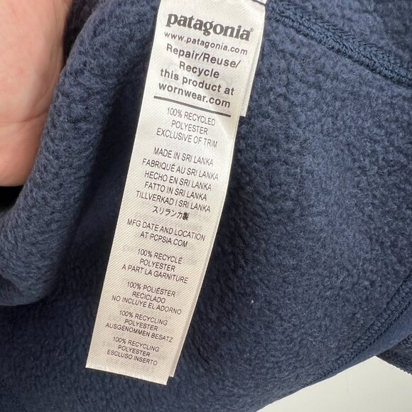 NEW Patagonia recycled better sweater vest Nena navy blue outdoor hiking S NWT - Picture 11 of 14